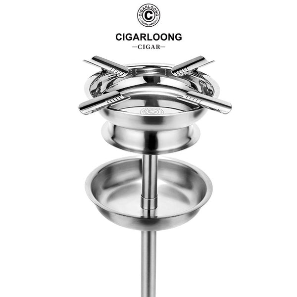 CIGARLOONG Metal Cigar Ashtray Large Diameter Smoke Groove Design Cigar CL-2021