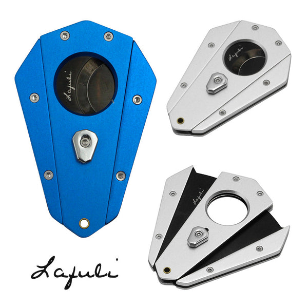 Lafuli cigar cutter - portable aluminum alloy, sharp semi-automatic cigar clipper