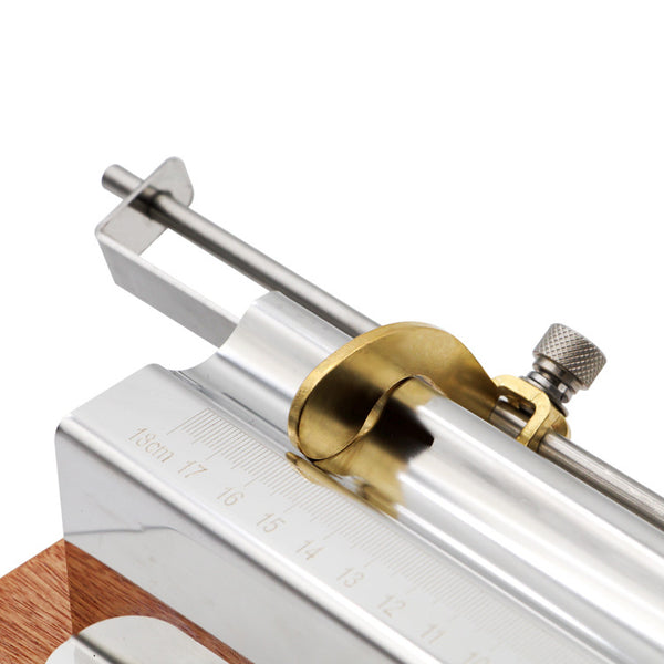 Lafuli cigar cutter - desktop model, crafted with special steel and red hardwood, stainless steel blades for sharpness and durability, large ring gauge