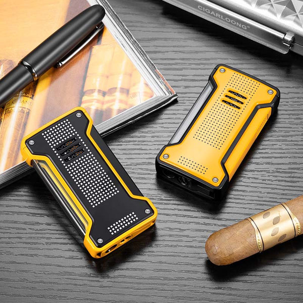 Cigar lighter Windproof straight punch lighter Portable with cigar drill Metal cigar lighter CB-25IL1