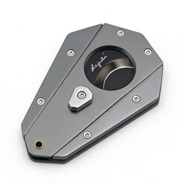 Lafuli cigar cutter - portable aluminum alloy, sharp semi-automatic cigar clipper