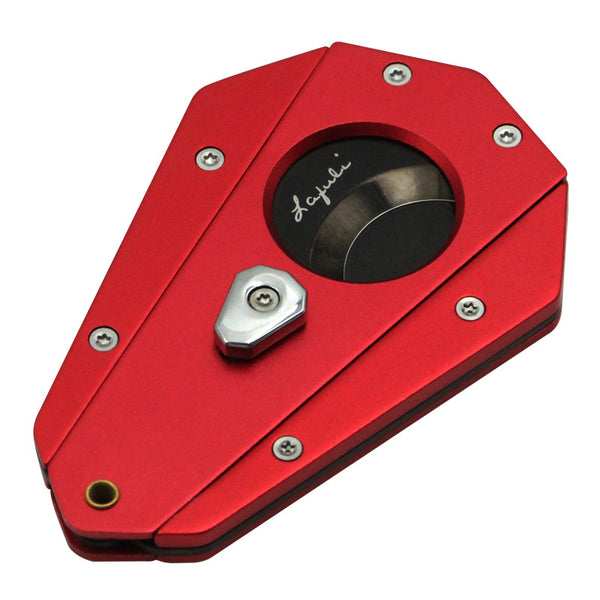 Lafuli cigar cutter - portable aluminum alloy, sharp semi-automatic cigar clipper
