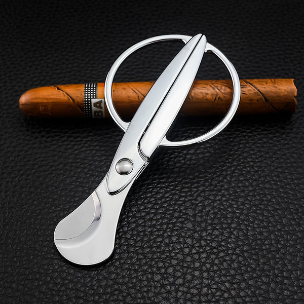 All-steel thickened metal anti-wear cigar scissors handle type cigar scissors cigar cutters Cuban cigar smoking set