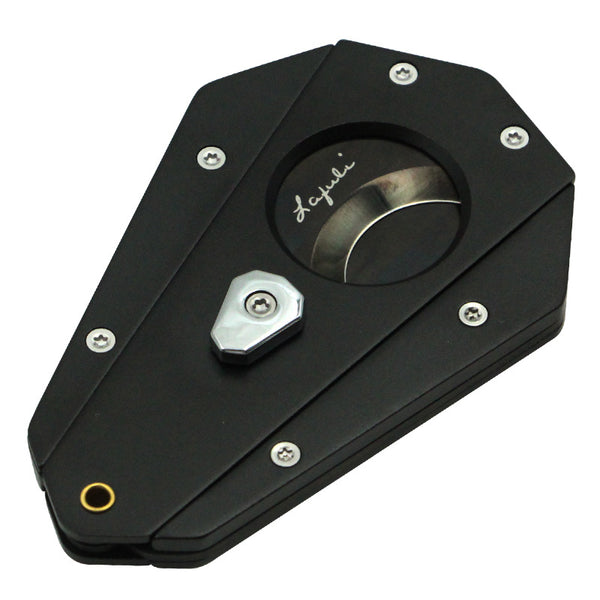 Lafuli cigar cutter - portable aluminum alloy, sharp semi-automatic cigar clipper
