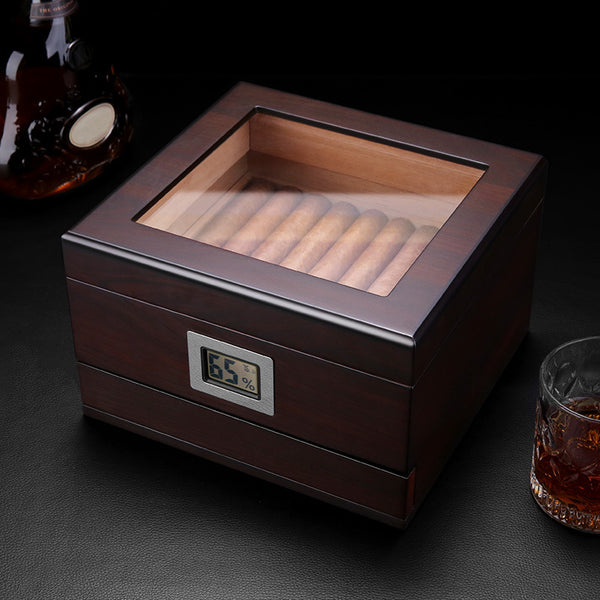 Cigar Box With Cigar lighter Cutter Ashtray Set
