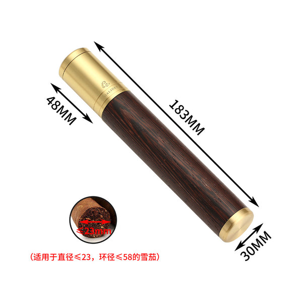 Single cigar tube travel portable aluminum cigar humidor metal sealed humidification tube wholesale gift box set