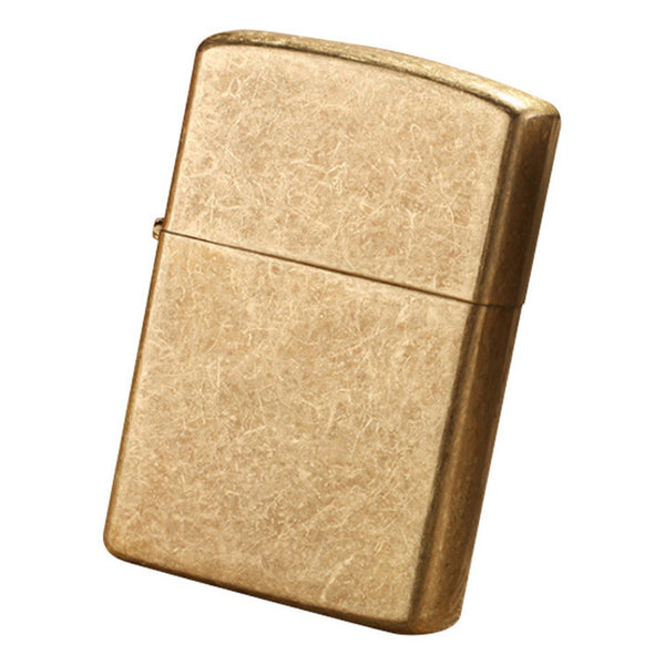 light board lighter retro classic ultra-thin windproof ancient silver knurled copper shell kerosene lighter