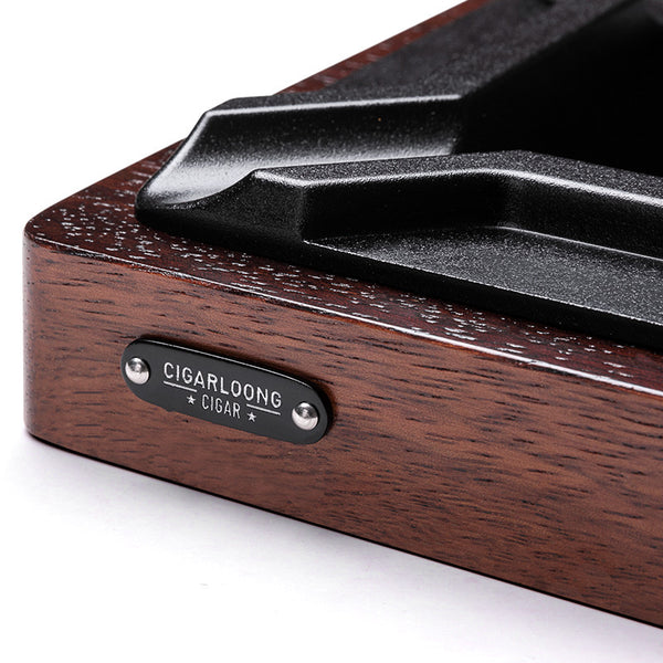 Cigar Ashtray Inca Solid Wood Alloy Cigarette Trough Creative Large Caliber Ashtray for Home Use