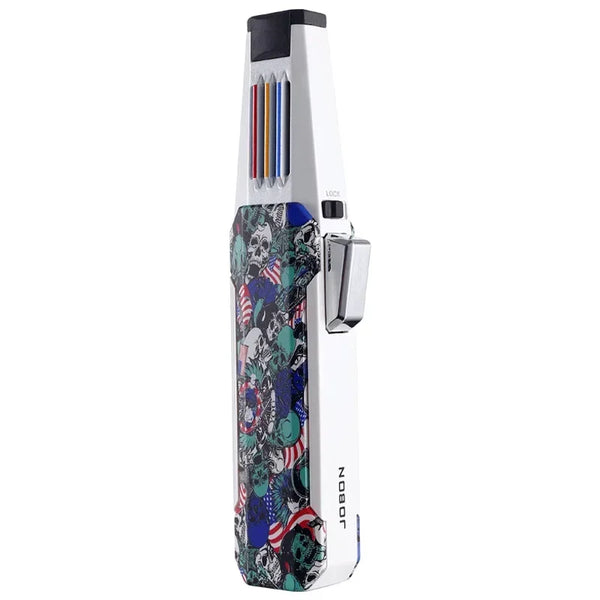 JOBON Jet Pen Spray Gun Torch Gas Lighter Windproof Metal Cigar Outdoor Kitchen BBQ Lighter Straight Flame Gadget Man