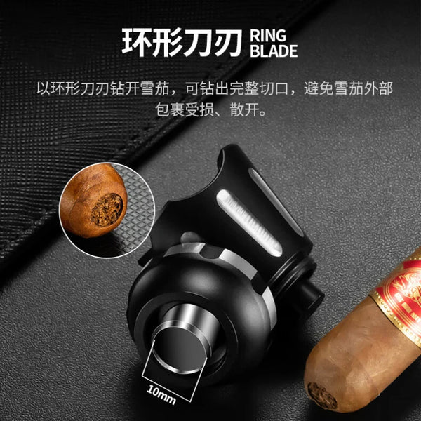 Alloy Cigar Holder Mini Pocket Smoking Accessories  Travel Home  Support Large Caliber Special Cigar Slot Gift Box Men