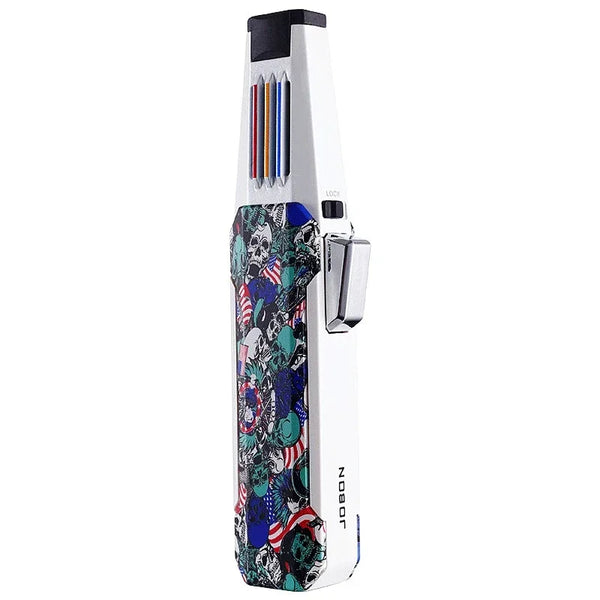 JOBON Jet Pen Spray Gun Torch Gas Lighter Windproof Metal Cigar Outdoor Kitchen BBQ Lighter Straight Flame Gadget Man