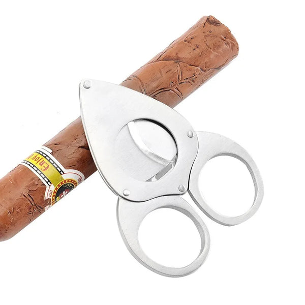 Stainless Steel Cigar Cutter Metal Classic Cutter Guillotine Cigar Scissors Gift Puncher Cutting Knife Cigar Accessories