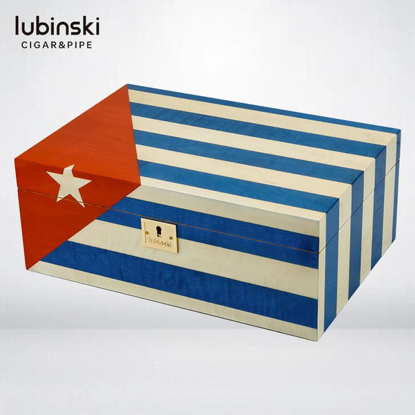 LUBINSKI Cigar Humidor Cuban Style Cuba Cedar Wood Double Layer Large Capacity Lubinski Cigar Box Accessories for Cigar Man