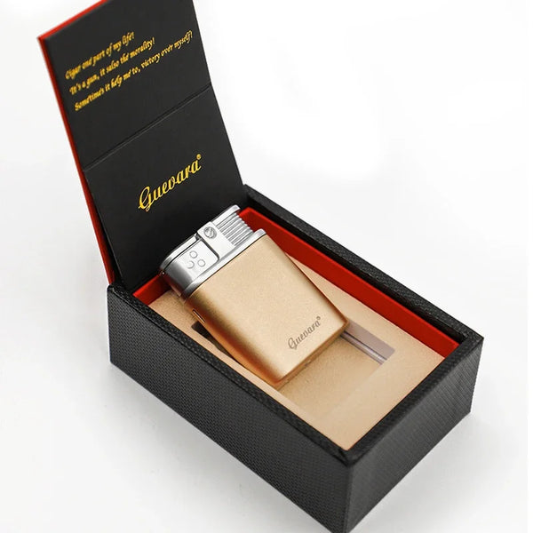 Guevara Cigar Lighter 3 Jet Blue Flame Torch Modern Matte Triple Lighters Cigar Man with Gift Box Smoking Accessories