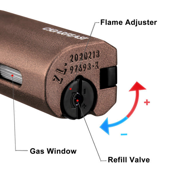 CIGARFEAST Cigar Cigarette Tobacco Lighter 4 Torch Jet Flame Refillable With Punch Smoking Tool Accessories Portable Gas Lighter