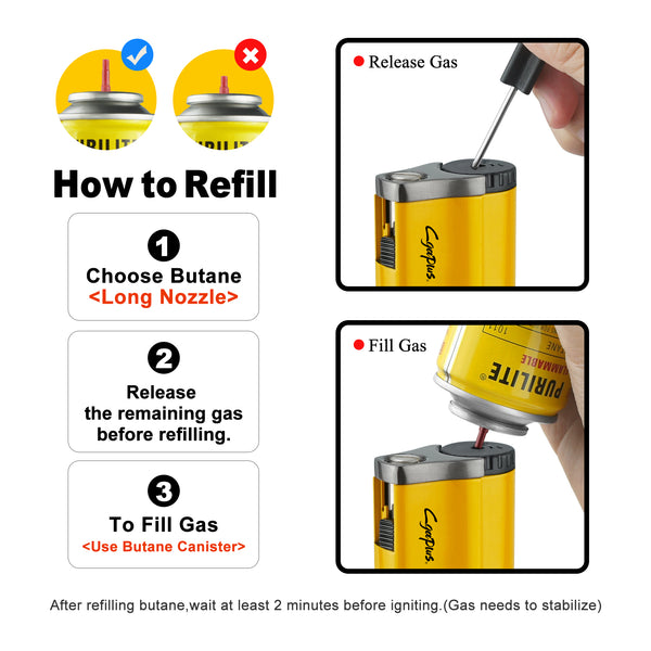 Torch Lighter with Punch 4 Jet Refillbale Lighters Windproof