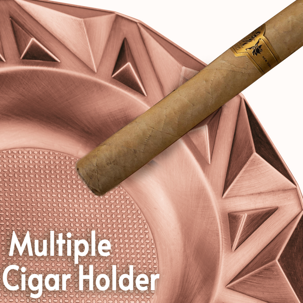 Multi-tube Roundmetal Cigar Ashtray Durability Big Ash trays for 8"  Cigarettes Large Rest Outdoor Cigars Ash tray for Patio/Outside/Indoor Ashtray
