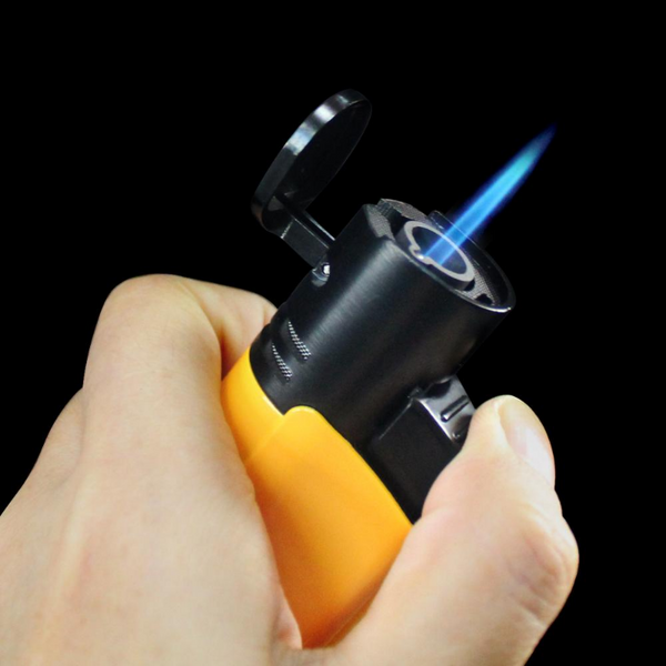 COHIBA Cigar Lighter and Metal Cutter Set Butane Windproof Torch Jet Flame Gas Mini Lighter Smoking Accessories Set Men Gift Box