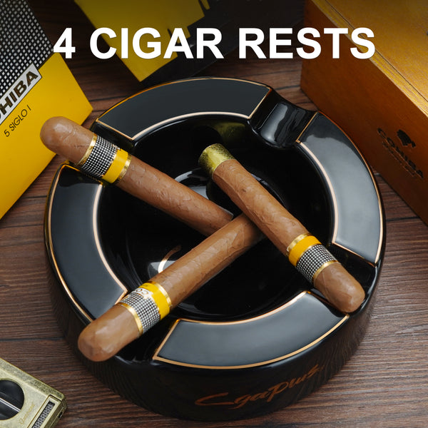 Cigar Ashtray Big Ashtrays for 8" Round Cigarettes Large Rest Outdoor Cigars Ashtray