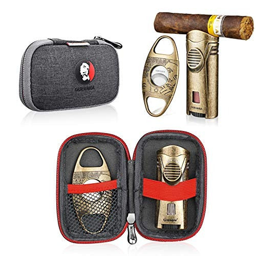 Single Flame Strong Windproof Cigar Holder Cigar Lighter