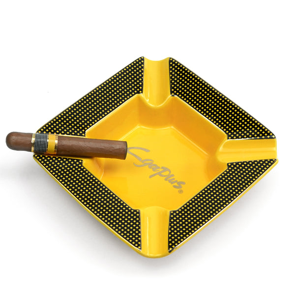 Patio Big Ashtrays for 8" Square Cigarettes Ashtray Large Rest Cigars Ash tray for Patio/Outside/Indoor Ashtray