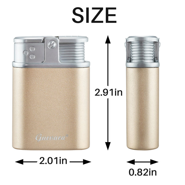 Guevara Cigar Lighter 3 Jet Blue Flame Torch Modern Matte Triple Lighters Cigar Man with Gift Box Smoking Accessories