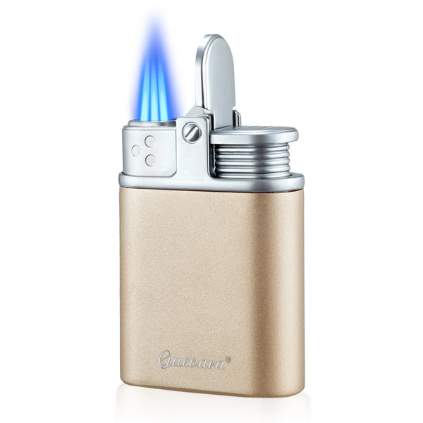 Guevara Cigar Lighter 3 Jet Blue Flame Torch Modern Matte Triple Lighters Cigar Man with Gift Box Smoking Accessories