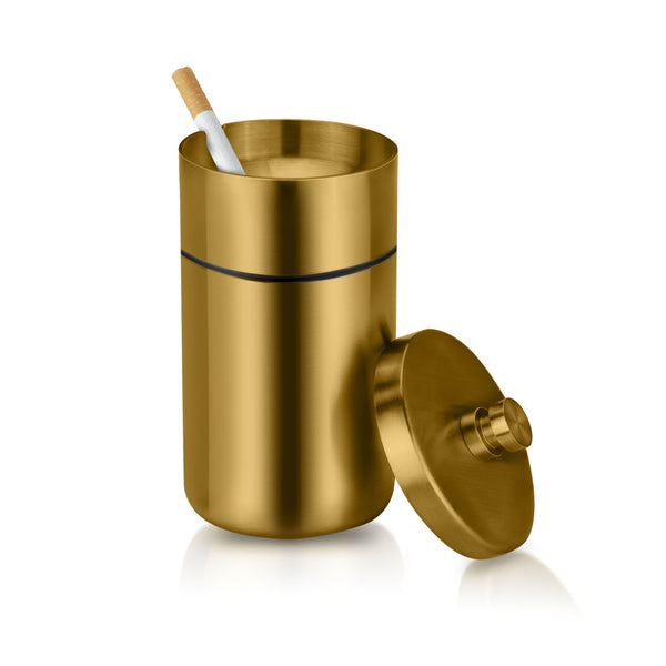 cgaplus Car Ashtray with Lid Smell Proof Stainless Steel Portable Ash Tray for Car Cup Holder Detachable Windproof Extinguished Cigarette Bucket Automotive Ashtrays for Outdoor Home Office