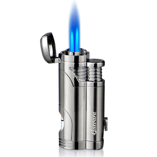 GUEVARA Butane Torch Lighter with Punch Windproof Lighters