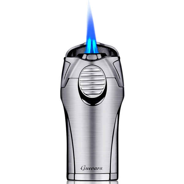 Dual Flame WINDPROOF CIGAR LIGHTER WITH PUNCH