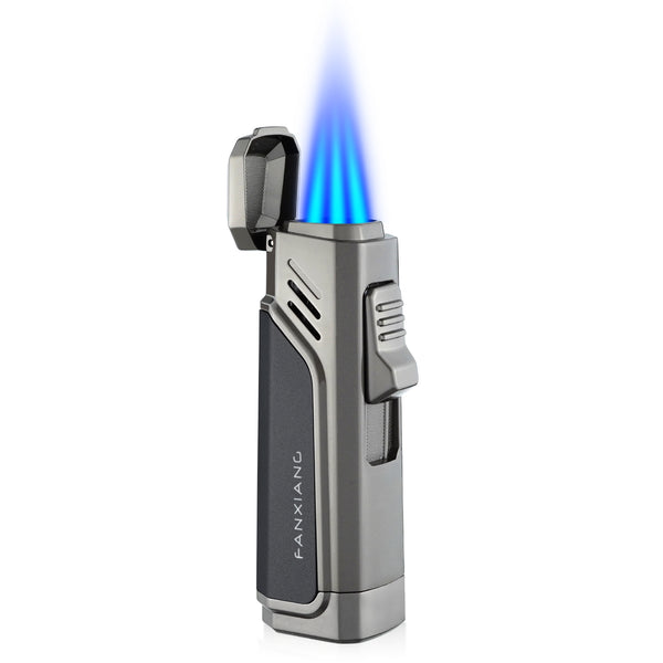 Factory Outdoor Windproof Refill Gas Torch Lighter Powerful Triple Flame Cigar Lighter