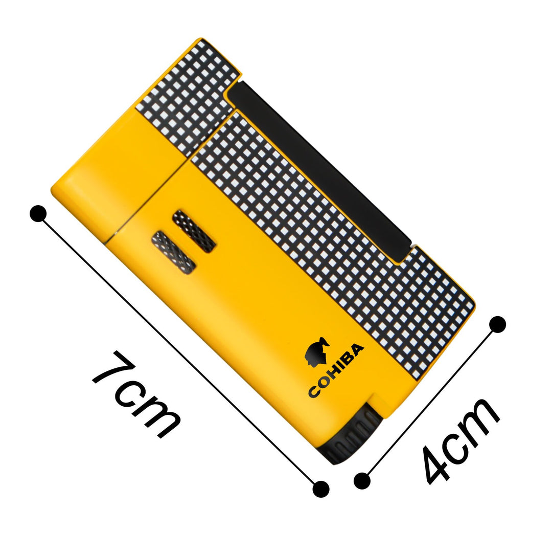 COHIBA Cigar Lighter and Cutter Combo Windproof Torch Jet Flame Gas L guevara lux