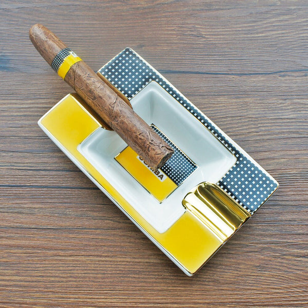 COHIBA Portable Cigar Ashtray Home Ceramic Ashtray