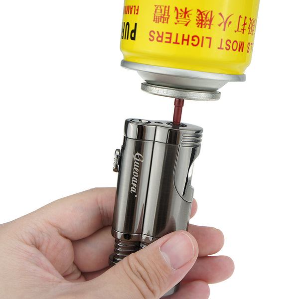 GUEVARA Butane Torch Lighter with Punch Windproof Lighters