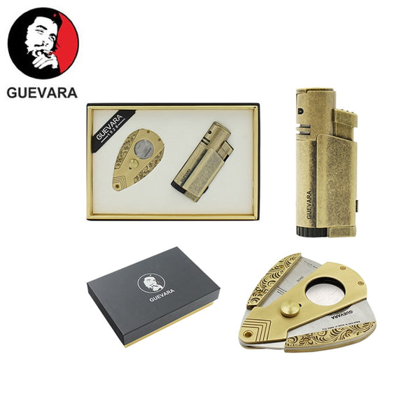 Guevera Cigar Jet Flame Lighter Cigar Accessories Set