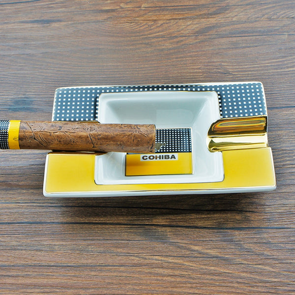 COHIBA Portable Cigar Ashtray Home Ceramic Ashtray