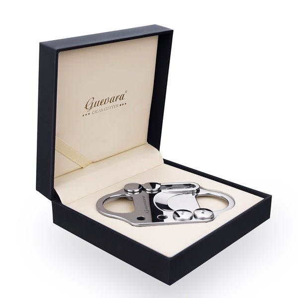 GUEVARA Cigar Cutter Stainless Steel Cutters with Gift Box