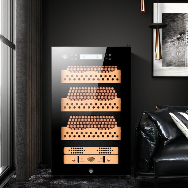Constant temperature and humidity cedar wood variable frequency energy-saving compressor cigar cabinet household red wine cabinet