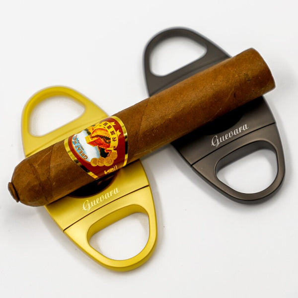 GUEVARA Metal Cigar Cutter Pocket Cutters Sharp Blade Cigars Cut Portable Outdoor Luxury Cigar Accessories Tool for Cigar
