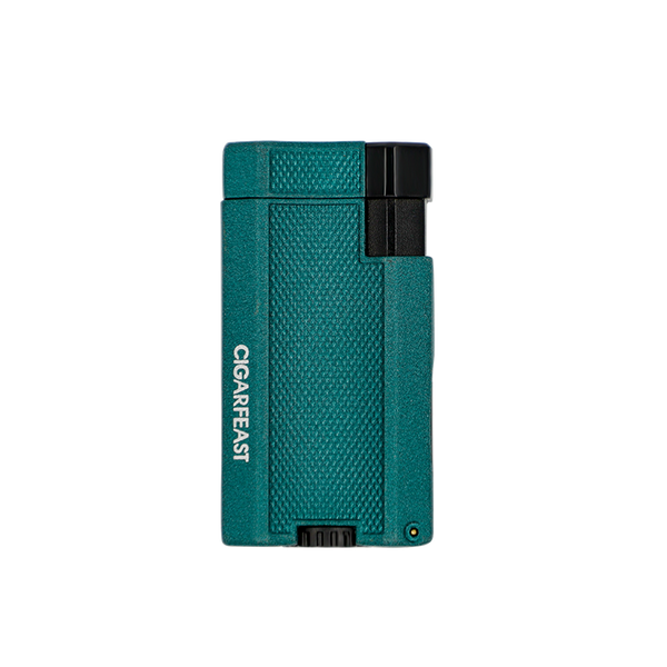 CIGARFEAST Windproof Cigar Lighter 2 Jet Torch Blue Flame Gas Butane Lighters with Gift Box Cigar Holder Smoking Accessories