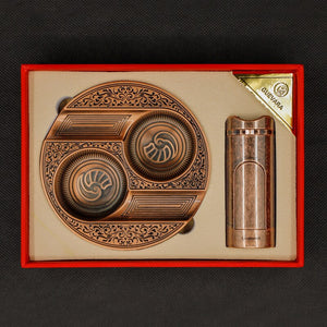 GUEVARA Cigar Tube Engraved Pattern Copper Single Cigar