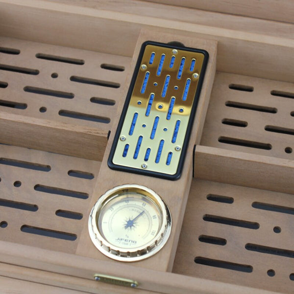 GUEVARA Cedar Wood Cigar Travel Humidor Box Portable Cigar Case W/ Hu –  guevara lux