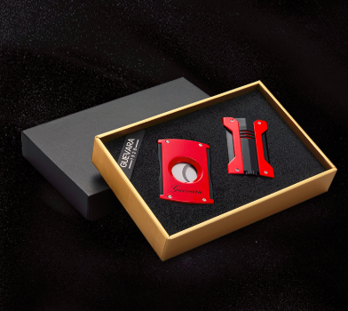 cigar cutter and lighter set