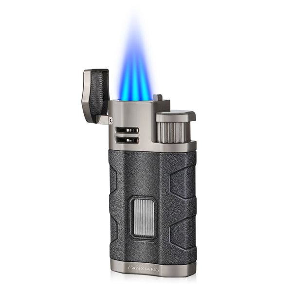 New Style Triple Flames Cigar Windproof refill gas butane torch lighter